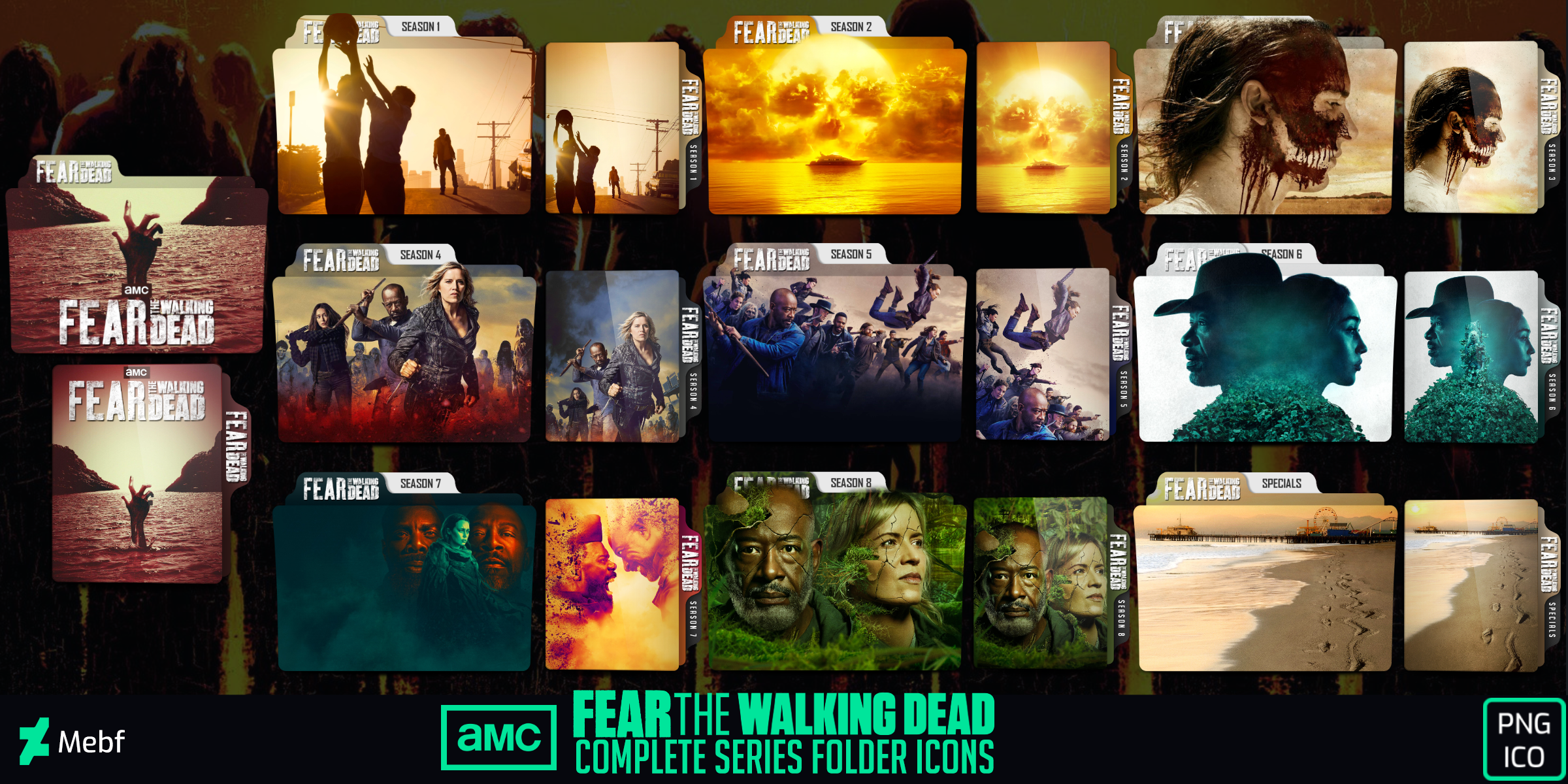 Fear The Walking Dead Complete Folder Icons Pack by Mebf on DeviantArt