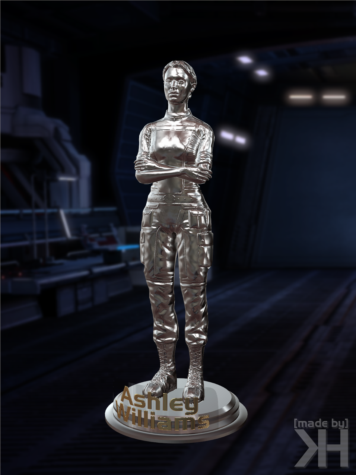 Statues of the Fallen Ashley Williams (XPS) by Grummel83 on DeviantArt