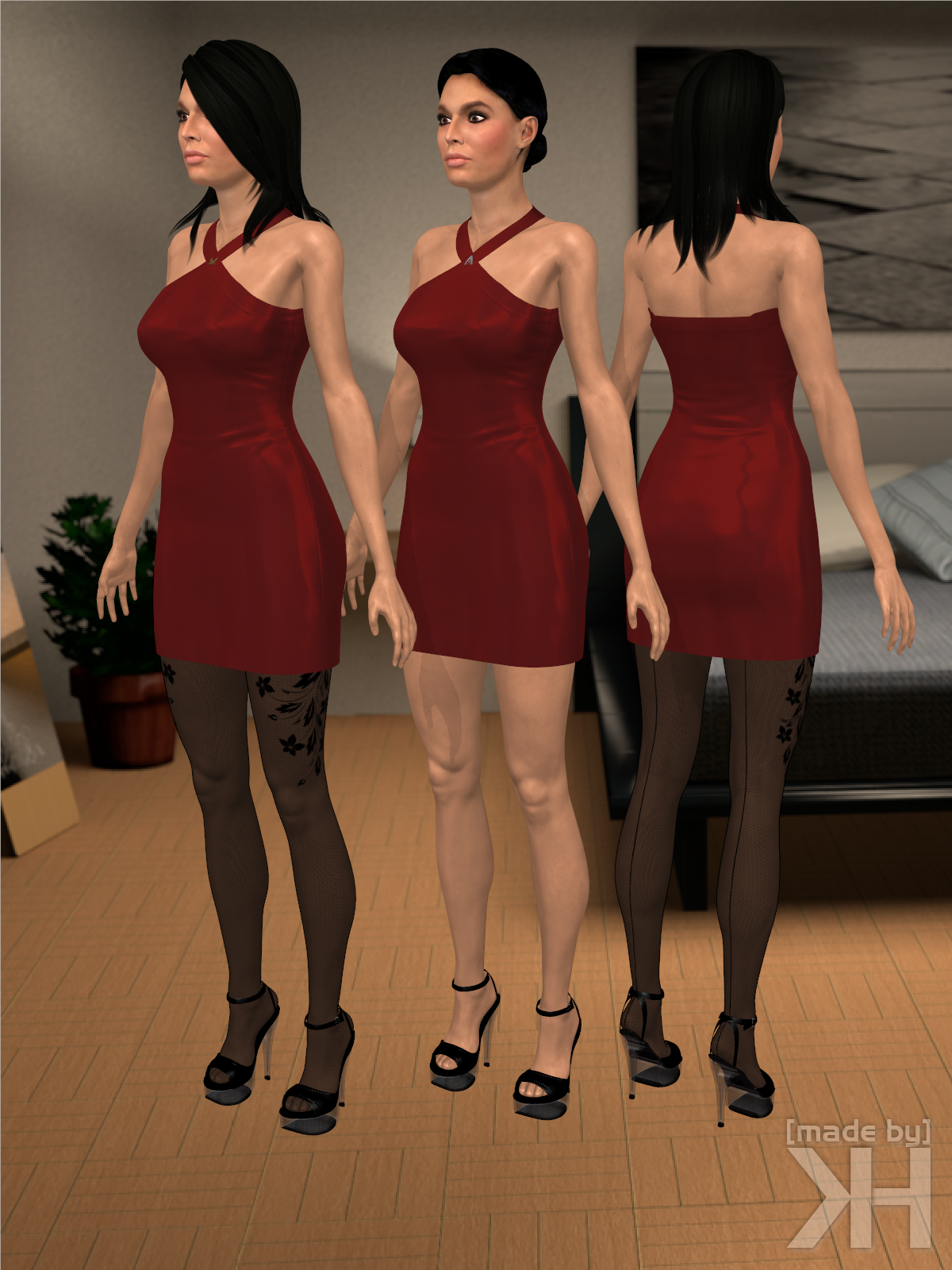 Ashley Williams Party Dress (XPS) by Grummel83 on DeviantArt