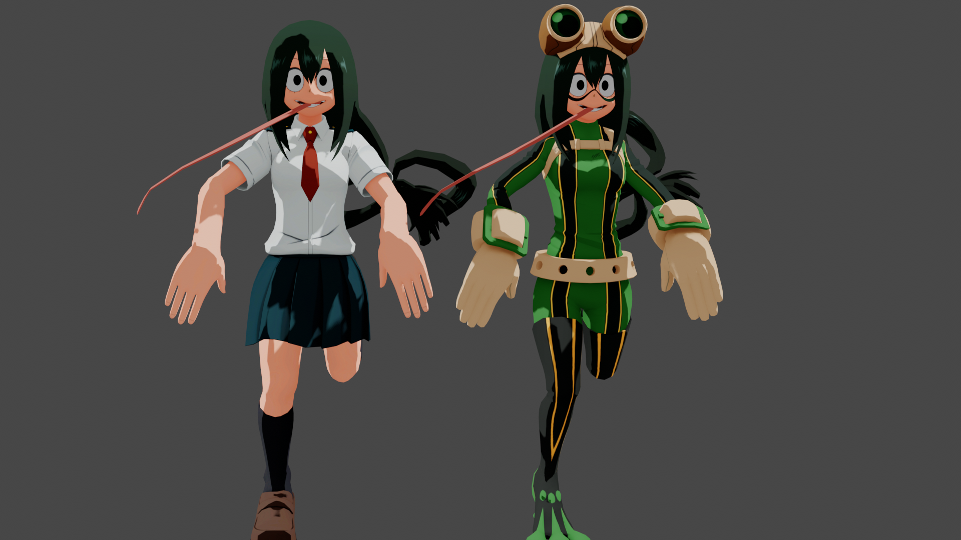 Tsuyu Asui Mhoj blender release by animebou33 on DeviantArt