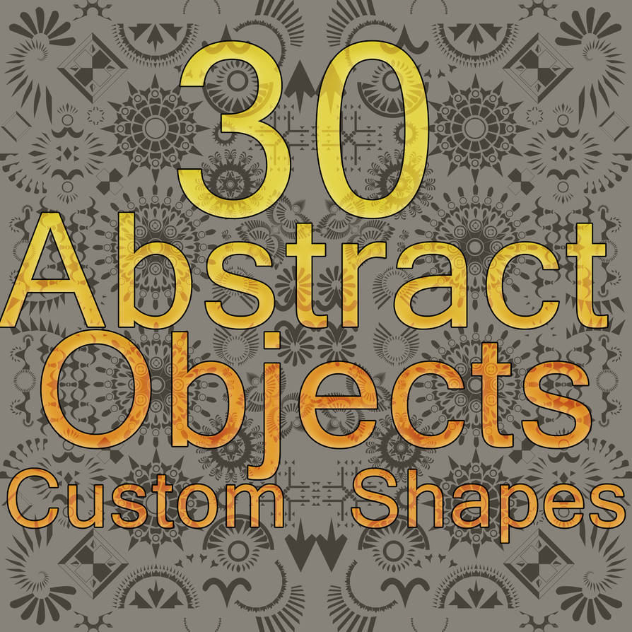 30 Abstract Objects Custom Shapes Pack by WorldMadness on DeviantArt