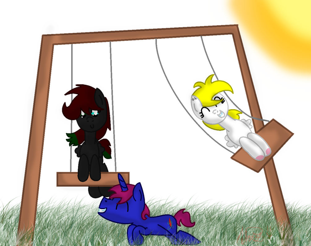 Playing at the swing(request) by ChichiTrain on DeviantArt