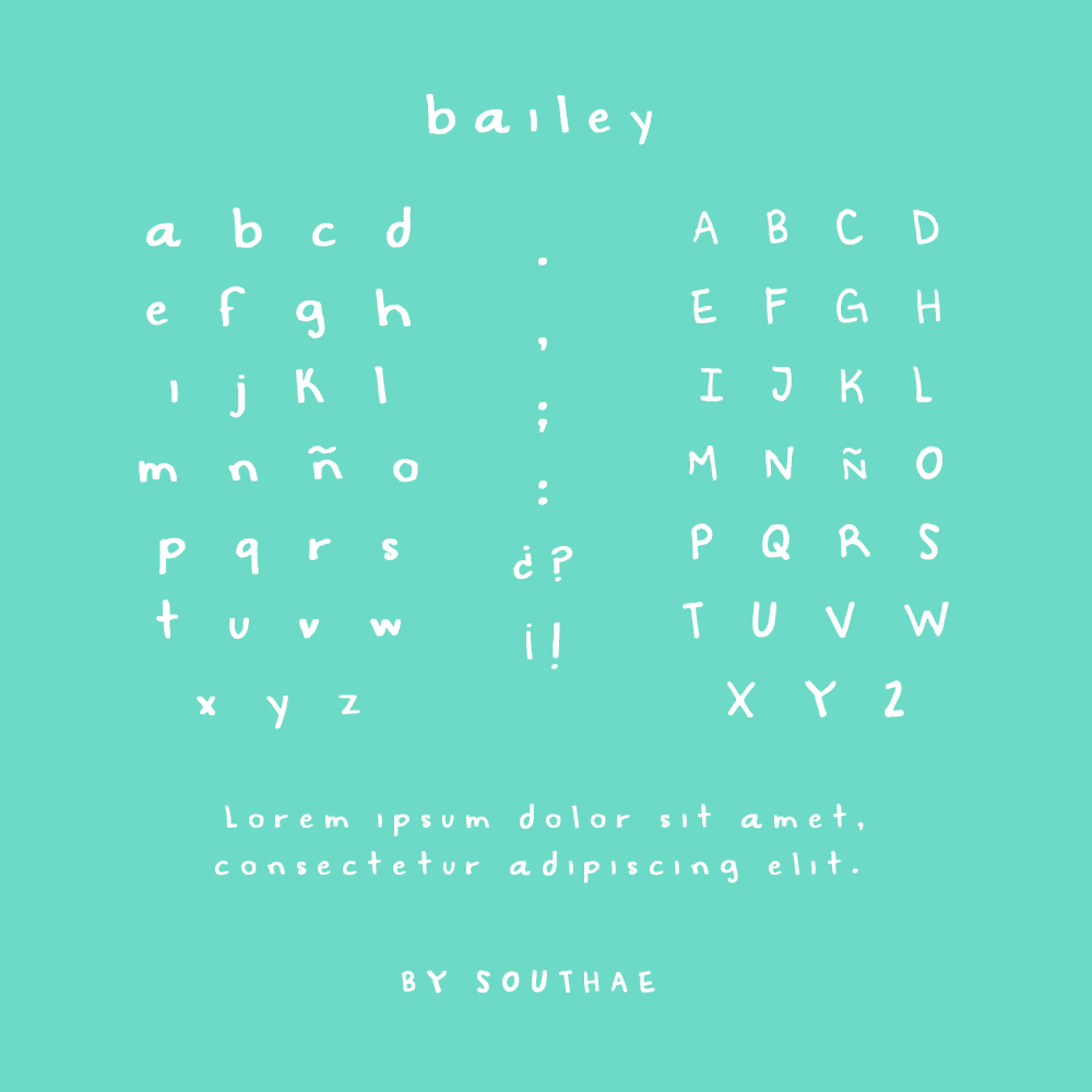 Font # 1 ( B A I L E Y ) By Southae On DeviantArt