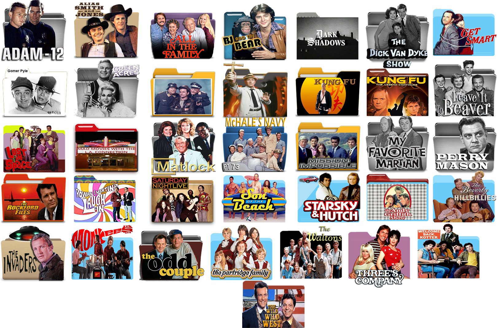 Classic TV Folder Icons