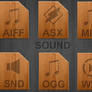 Wood icons for sound types