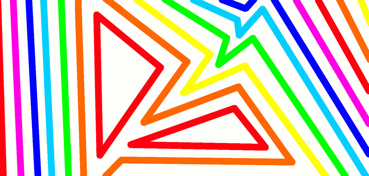 Radiating Rainbow Triangles