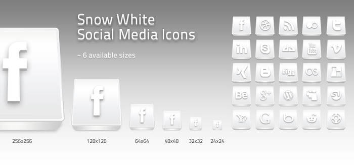 snow white social media icons