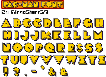 Pac-Man vector font