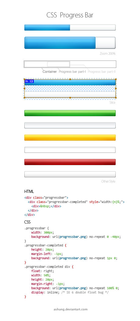 CSS Progress Bar by Ashung on DeviantArt