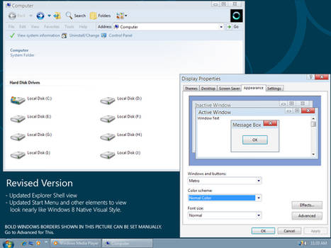Windows 8 Aero Visual Style for XP (Revised Ver)