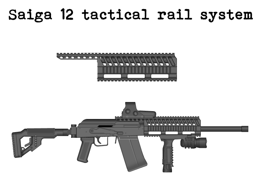 Saiga 12 rail by Altegore on DeviantArt