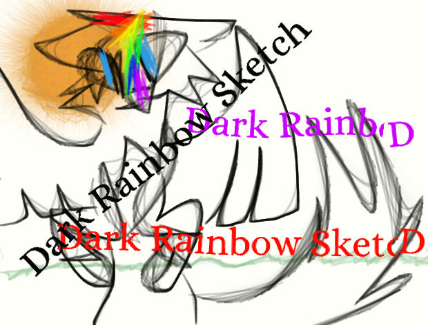Dark Rainbow Sketch by BurningNeonCat on DeviantArt