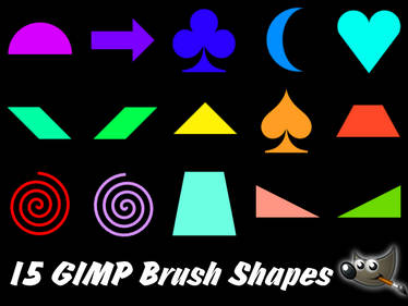 15 Basic GIMP Brush Shapes (Pack 2)