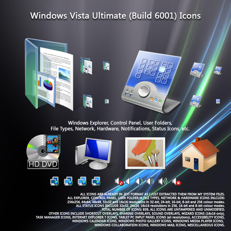 839 Original Vista SP1 Icons