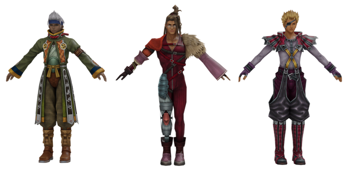 Baralai Nooj and Gippal FFX-2 HD for XPS