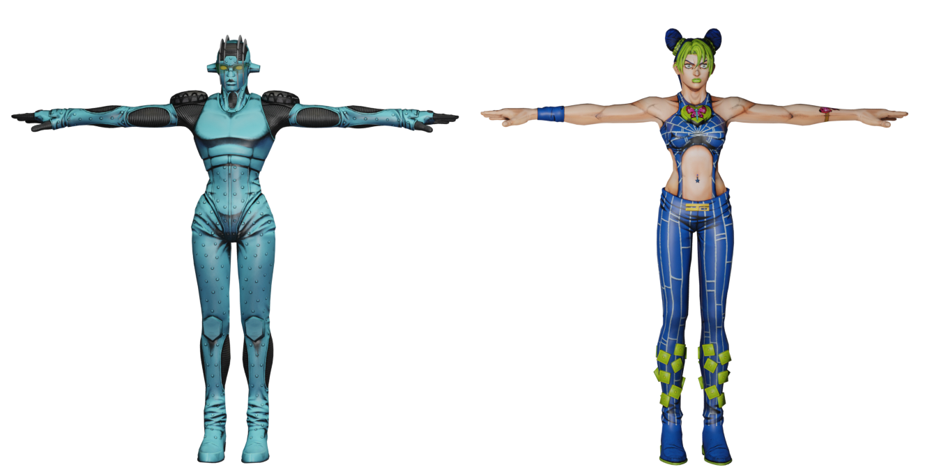 JOJO Jolyne figure shape pose dl by ore1233 on DeviantArt