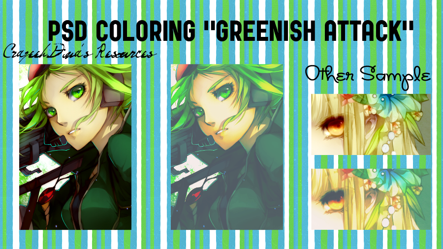 Greenish Attack PSD Coloring
