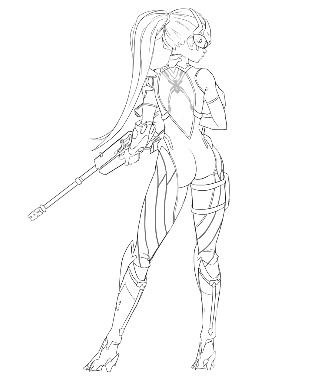 Overwatch - Widowmaker - Lineart by MLeth on DeviantArt