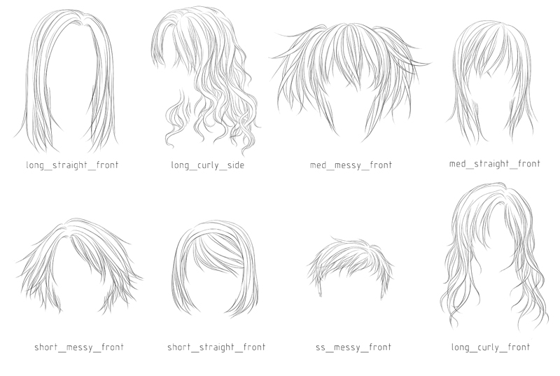 Hair Reference 1 by Disaya on DeviantArt