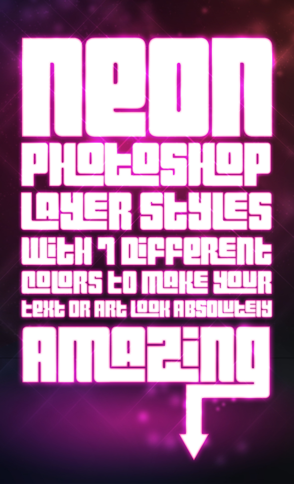 Free Neon Photoshop Styles