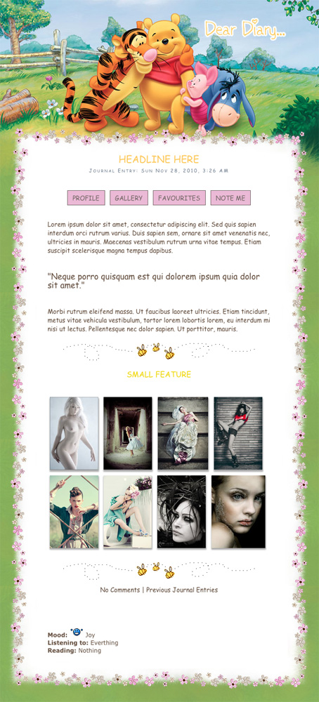 Winne the pooh Journal