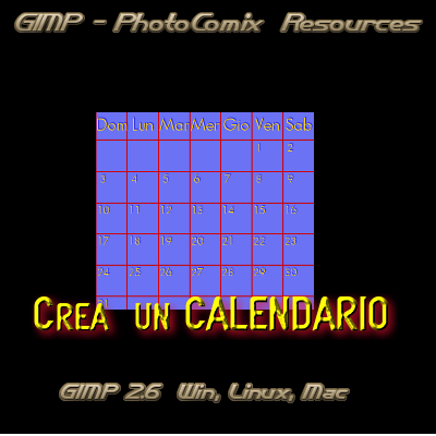 Gimp _Crea Calendario by photocomix-resources