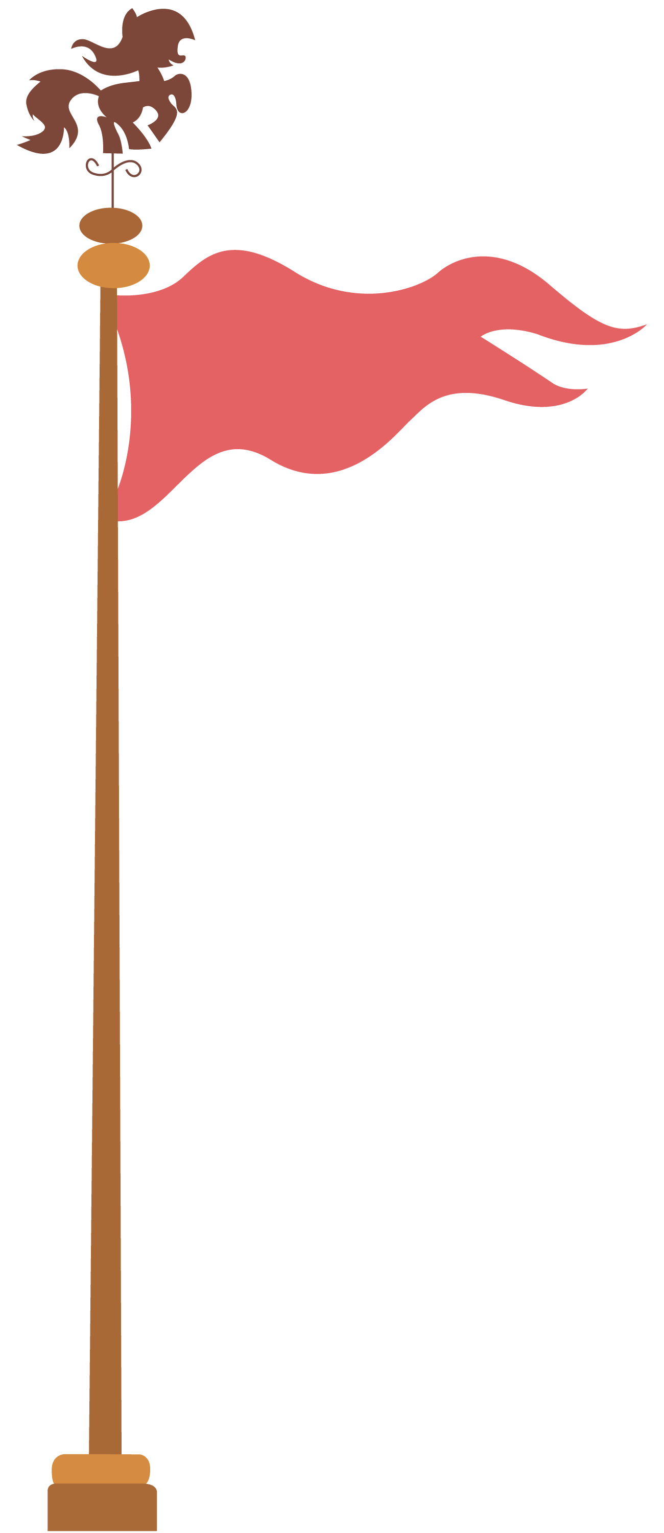 Pony Flag Pole vector