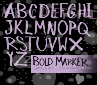 .:BOLD MARKER letters:.