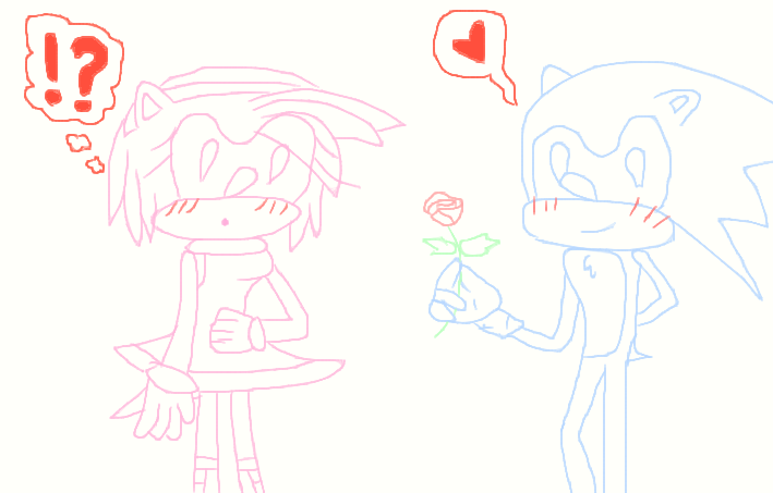 sonic + amy by Eviana1 on DeviantArt
