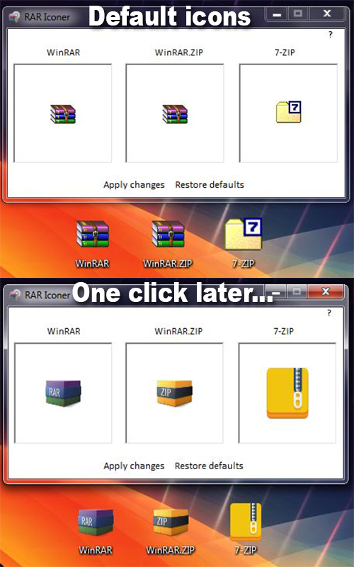 RAR Iconer | Change WinRAR and 7-Zip Icons