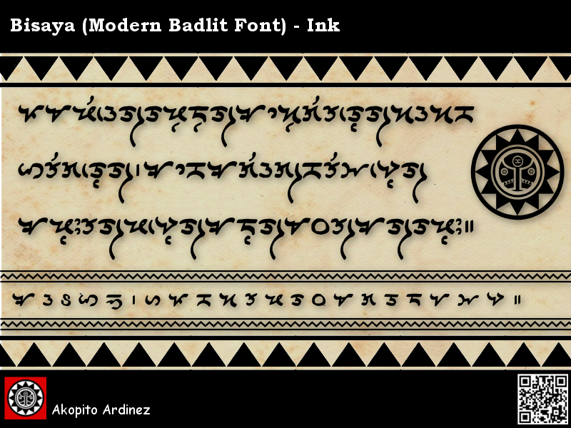 Bisaya Modern Badlit Font - Ink