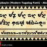 Baybayin Modern Tagalog Font - Ako