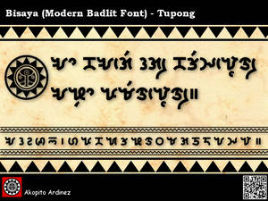 Bisaya Modern Badlit Font - Tupong