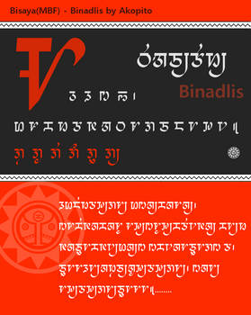 Bisaya (Modern Badlit Font)   Binadlis