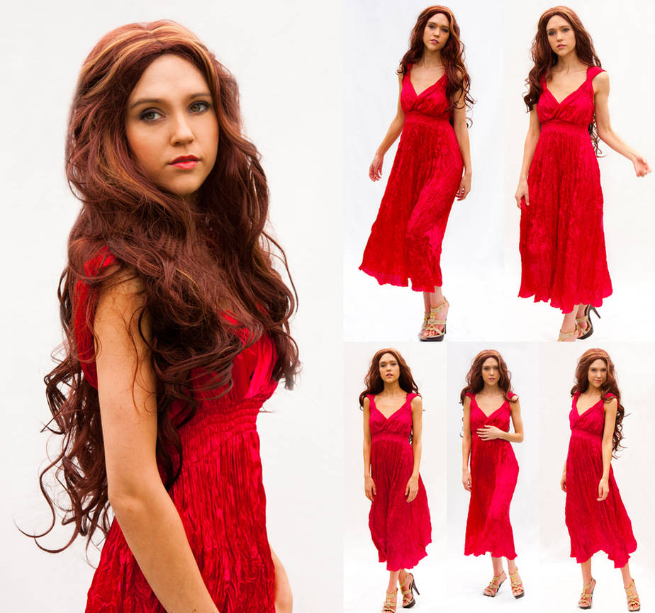 Red dress set by CathleenTarawhiti on DeviantArt