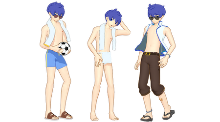 Animasa Kaito Summer pack *DL* by LeonMMD