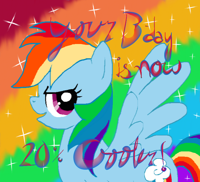 Rainbow Dash made your B-day 20 percent cooler by XionKage on DeviantArt