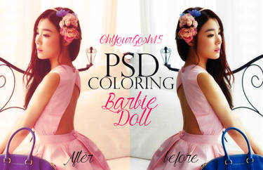 Psd coloring Barbie doll