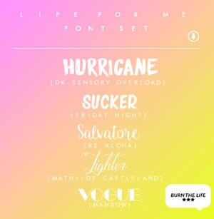 Life For Me|FONT SET|