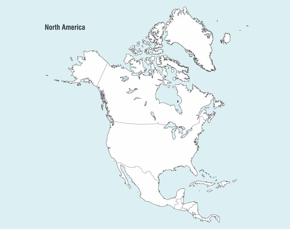 Столицы северной америки на контурной карте. Контур материка Северная Америка. Карта Северной Америки без названий. Карта North America. Политическая карта Северной Америки без названий стран.