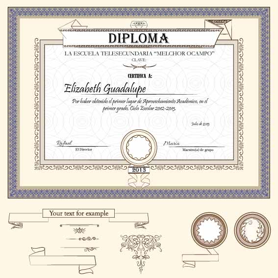 Certificado/diploma platilla EPS