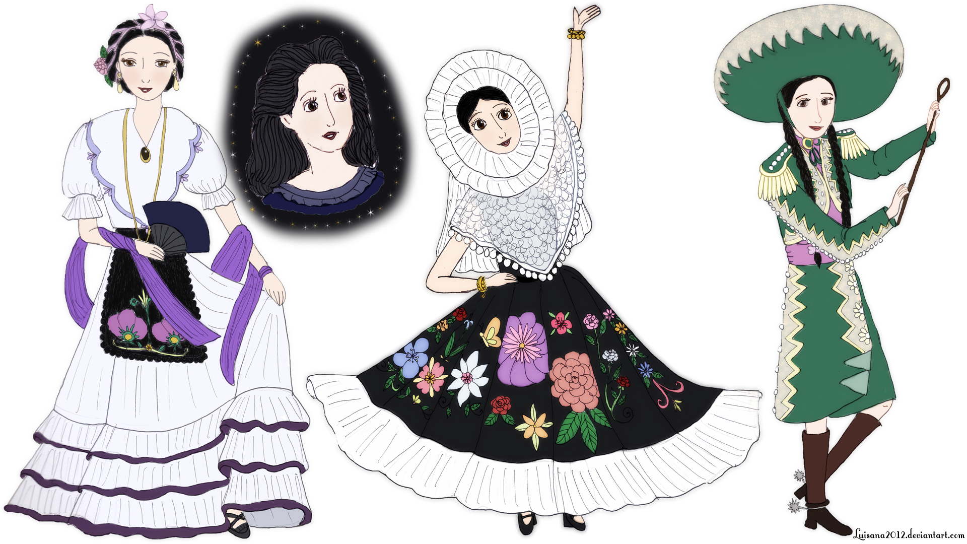 The Three Caballeros: Mexican Girls by Luisana2012 on DeviantArt