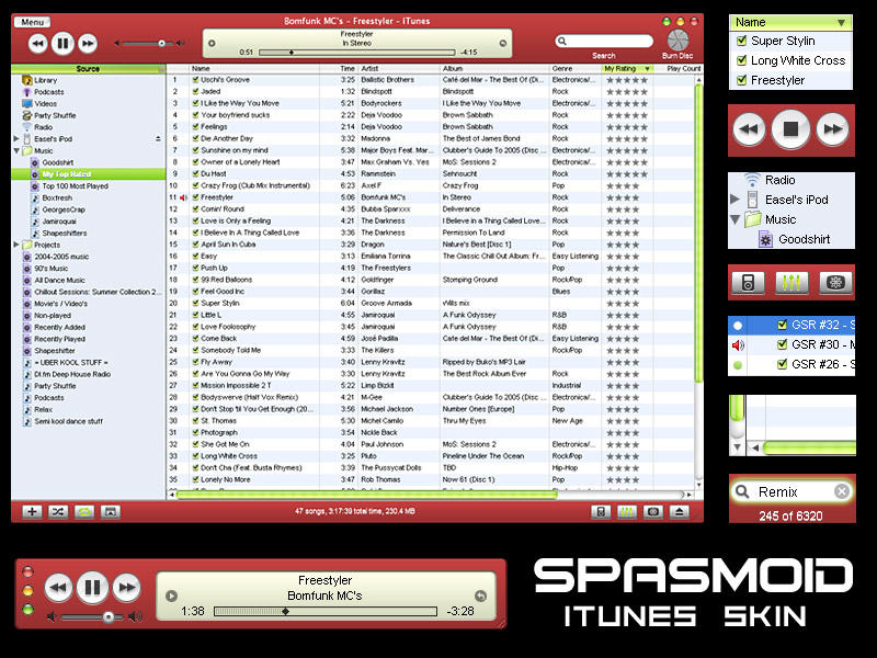 SPASMOID - iTunes Skin