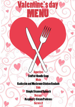 Valentine's day menu