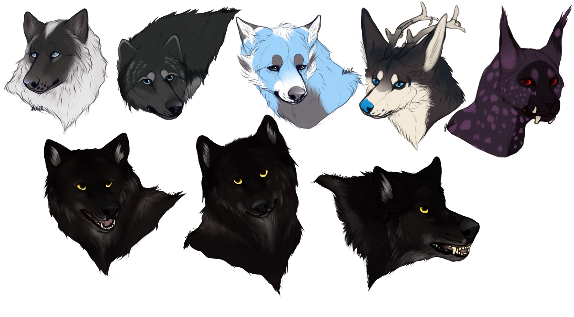 Headshot batch 2 by honey-wisp on DeviantArt