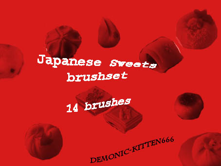 Japanese sweets brushset