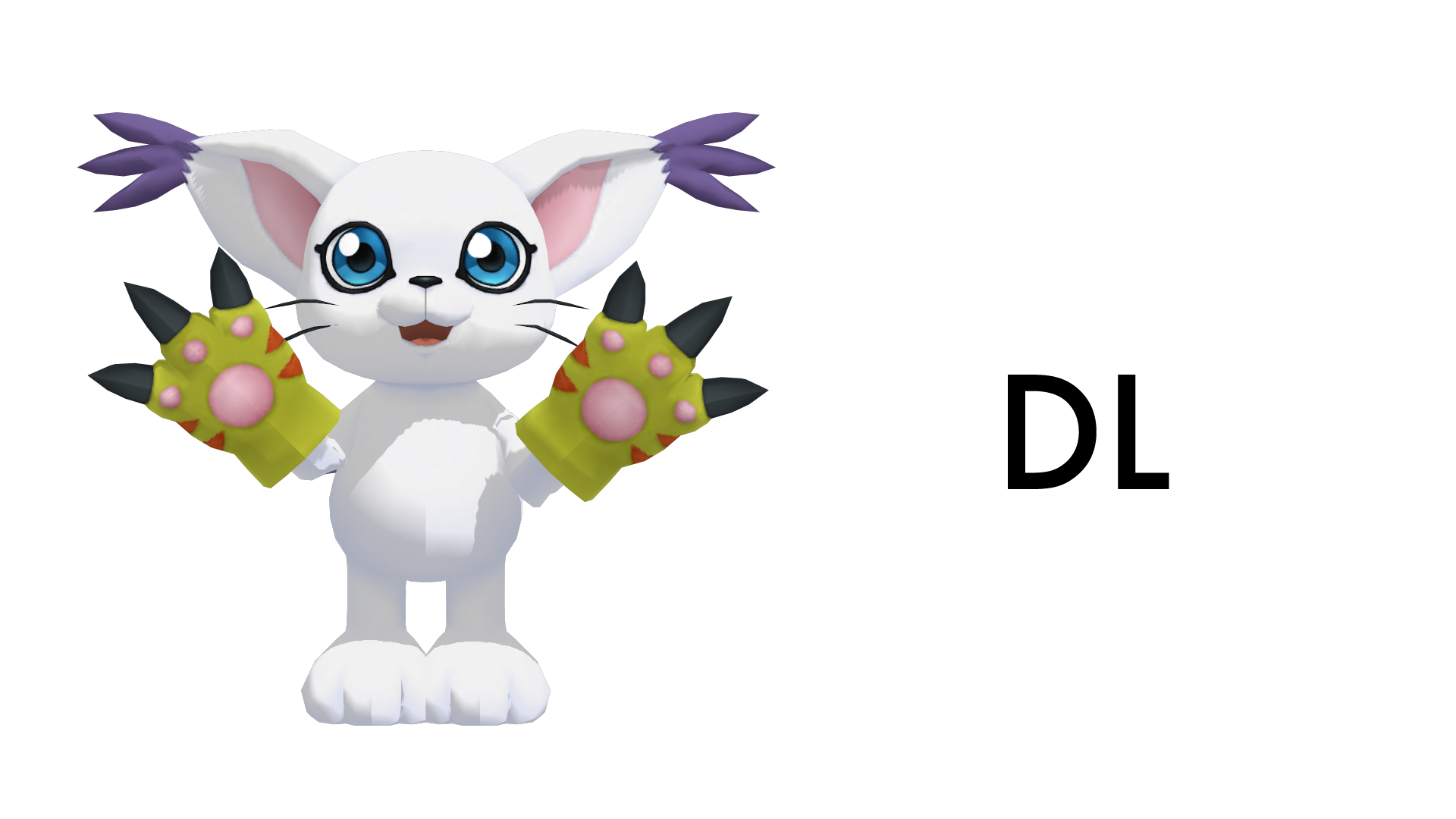 Peluche Digimon Tailmon (Gatomon) Adventure - Neuf - Sans Marque