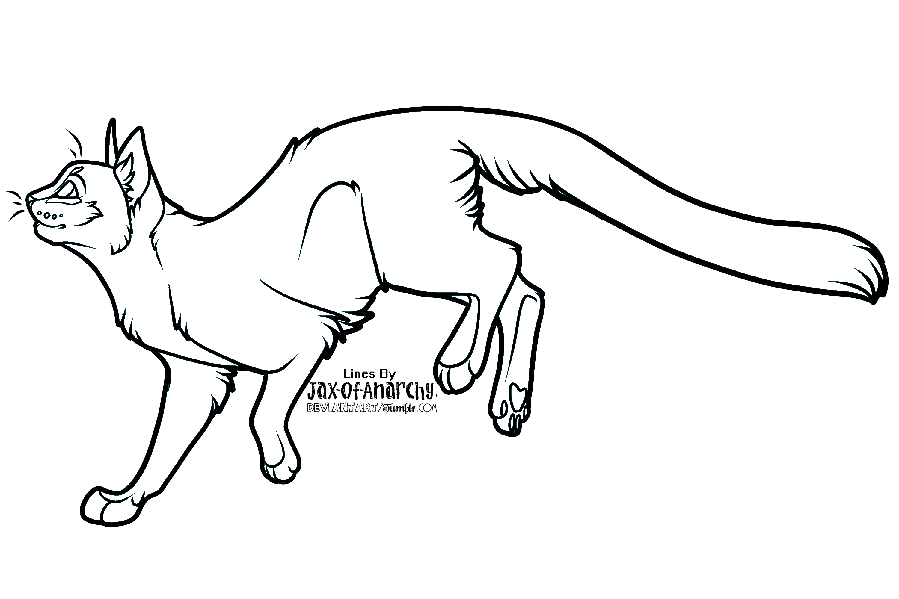 Free Cat Lineart by Jax-of-Anarchy on DeviantArt