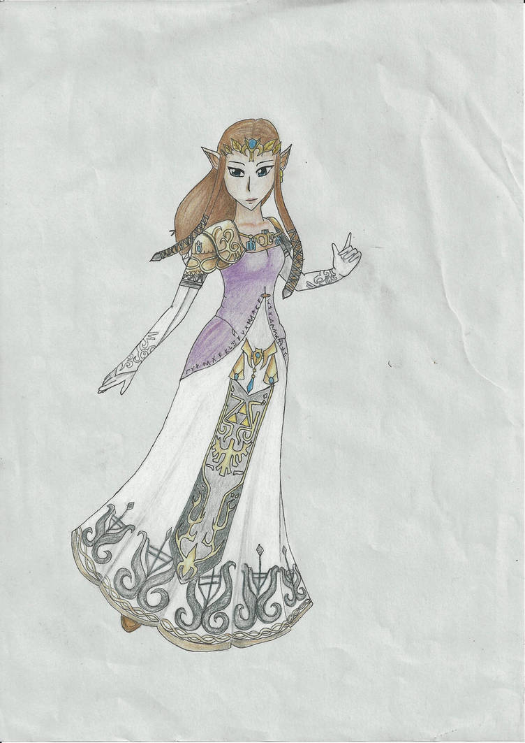 Princess Zelda color pencils by Sokosof on DeviantArt