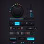 Dark WebUI  MUSIC kit  - Free PSD